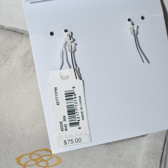 Kendra Scott Addie Drop Earrings in Filigree Silver #4217713794 NWT - Picture 4 of 4